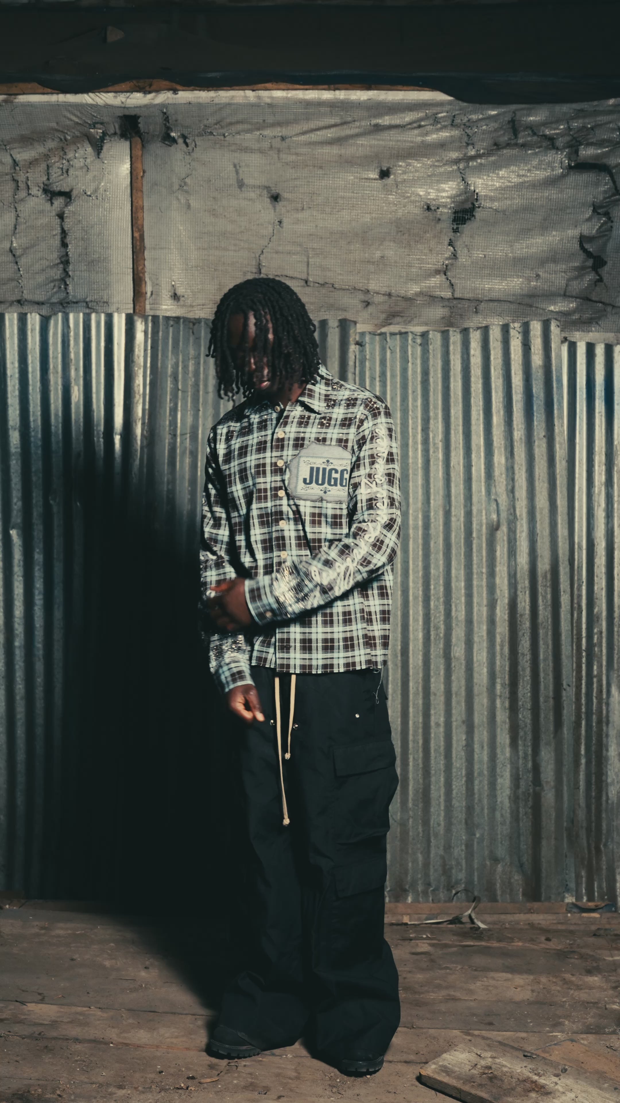 ANARCHY FLANNEL - WATER BLUE & ASH BLACK