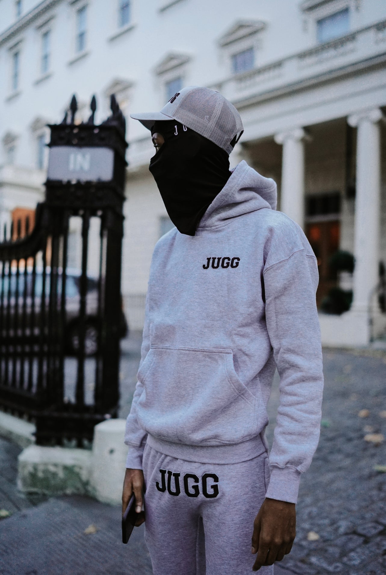 Oversized Hooded Jugg ‘Cosy’ Tracky - Grey x Black