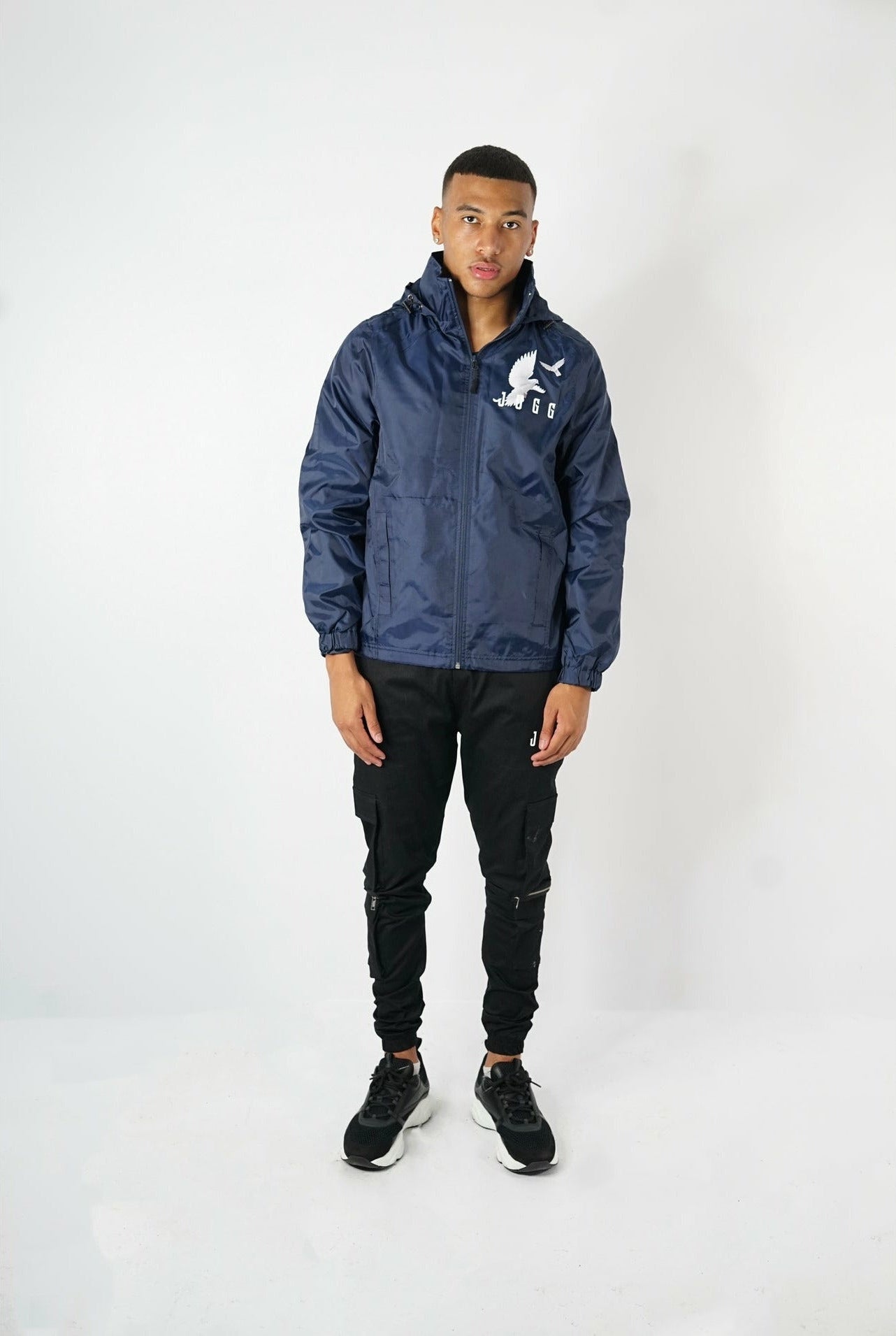 Blue windbreakers top