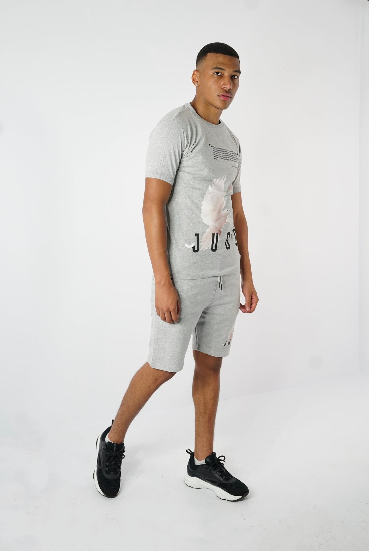 Dove Shorts Set - Grey
