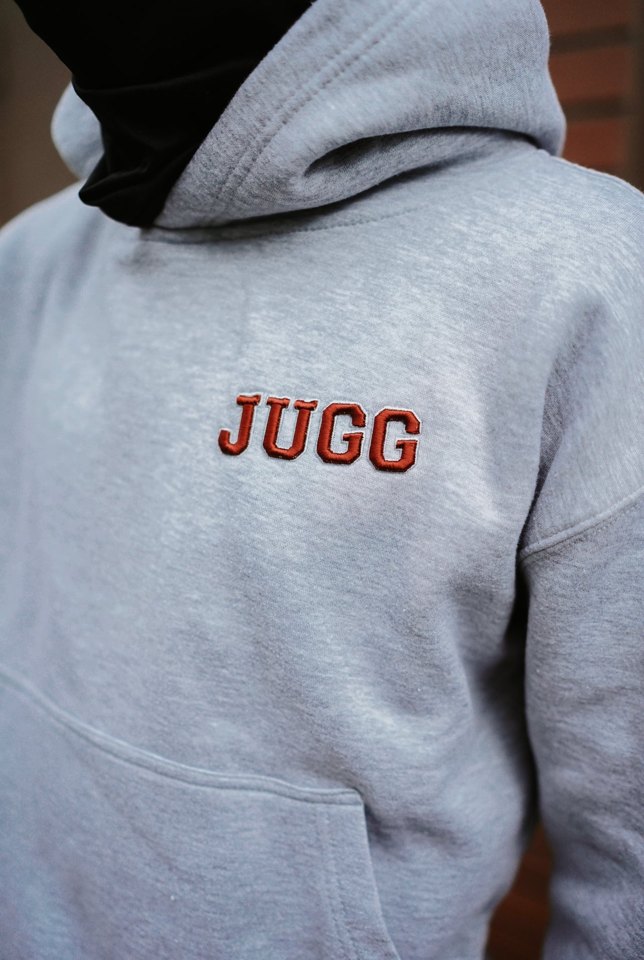 Oversized Hooded Jugg ‘Cosy’ Tracky - Grey x Burgundy